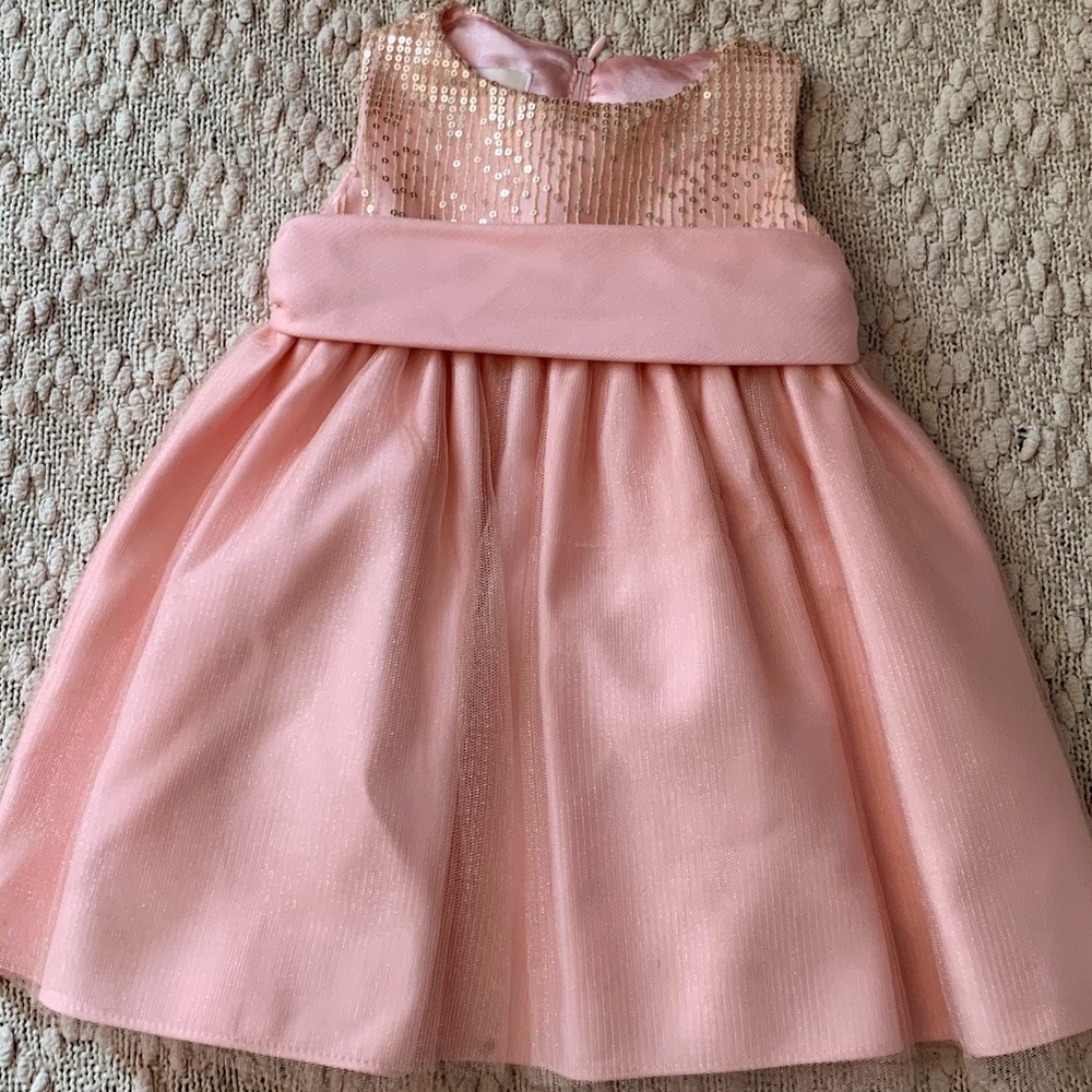 🌲Cinderella pink dress with gold sequin bodice